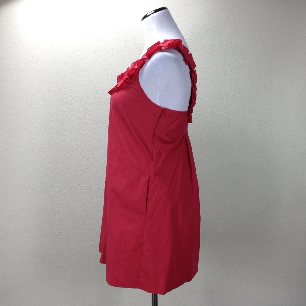 Anthropologie FEI Red Cotton Blend Tank Dress - Picture 3 of 8